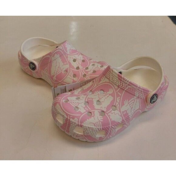 CROCS Classic Duke Print Clog Kids Size C12 Lightweight Slip On Shoes Kids Pink - Picture 4 of 8